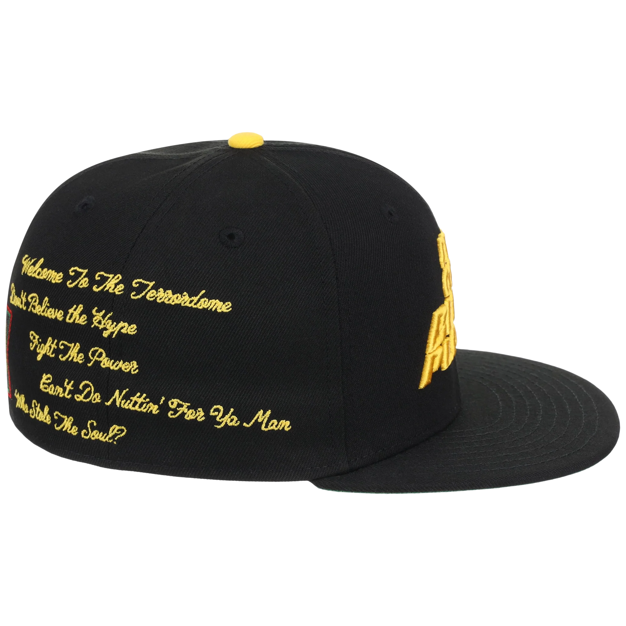 The "Rebel Radio" Public Enemy Collection - 'Fear of a Black Planet' - Black/Yellow Fitted - Image 3