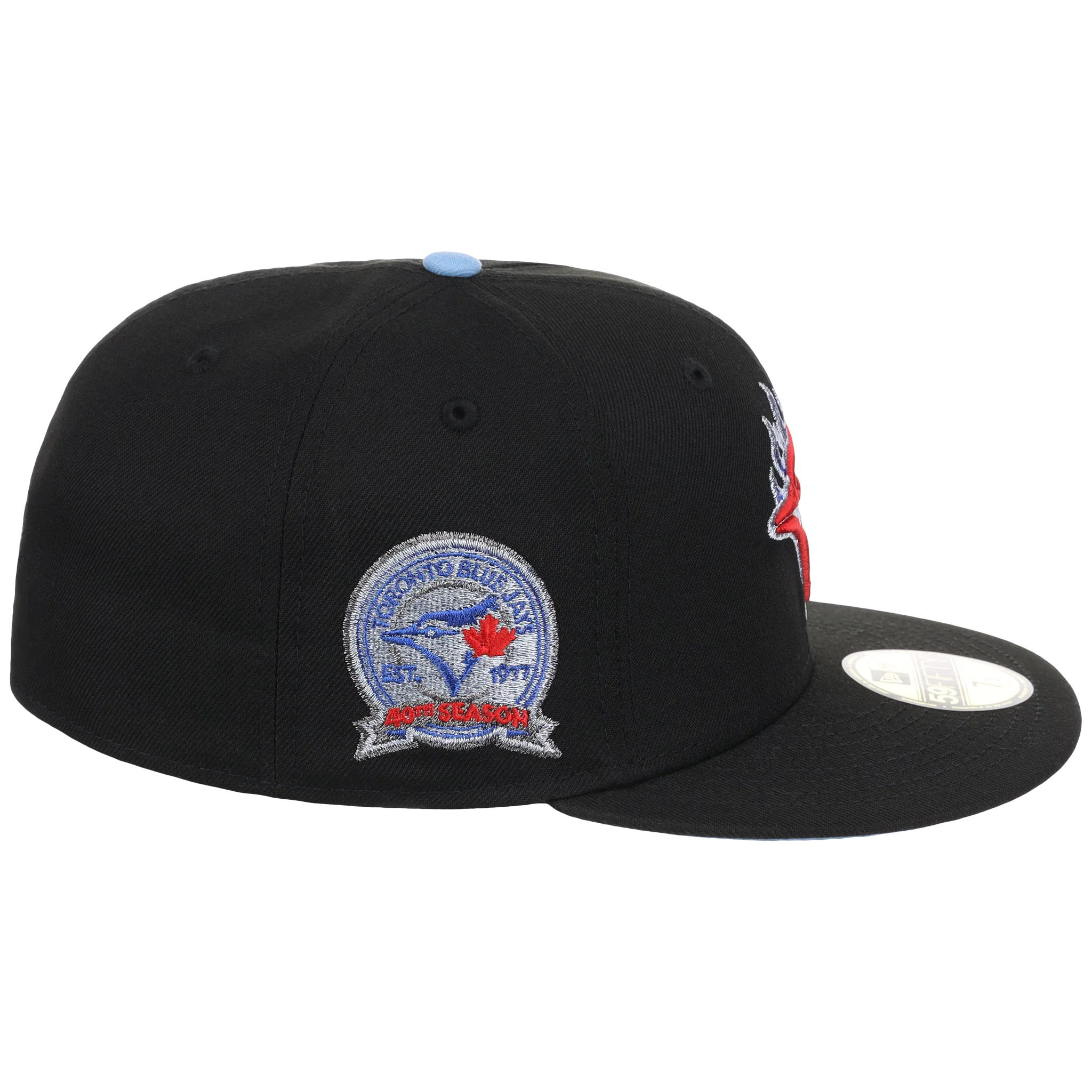 Toronto Blue Jays Toronto Crown the City - Blue Flame New Era 9FORTY (Black/Black) - Image 3