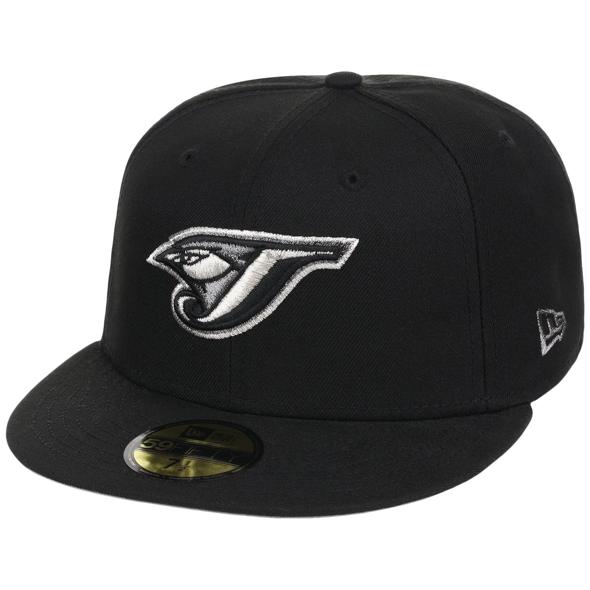 Toronto Blue Jays Toronto Crown the City - Liquid Titanium New Era 59FIFTY (Black/Black) - Image 4