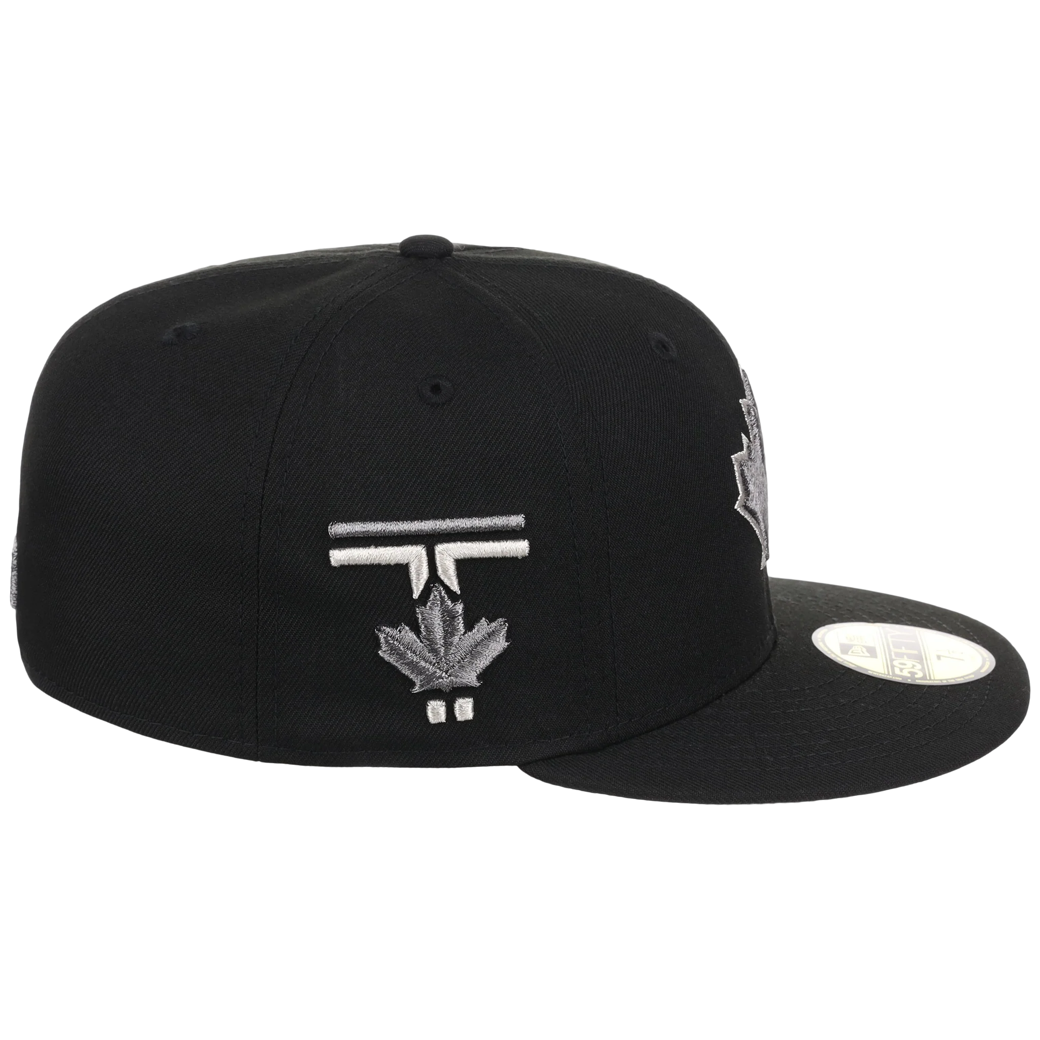 Toronto Blue Jays Toronto Crown the City - Liquid Titanium New Era 59FIFTY (Black/Black) - Image 3